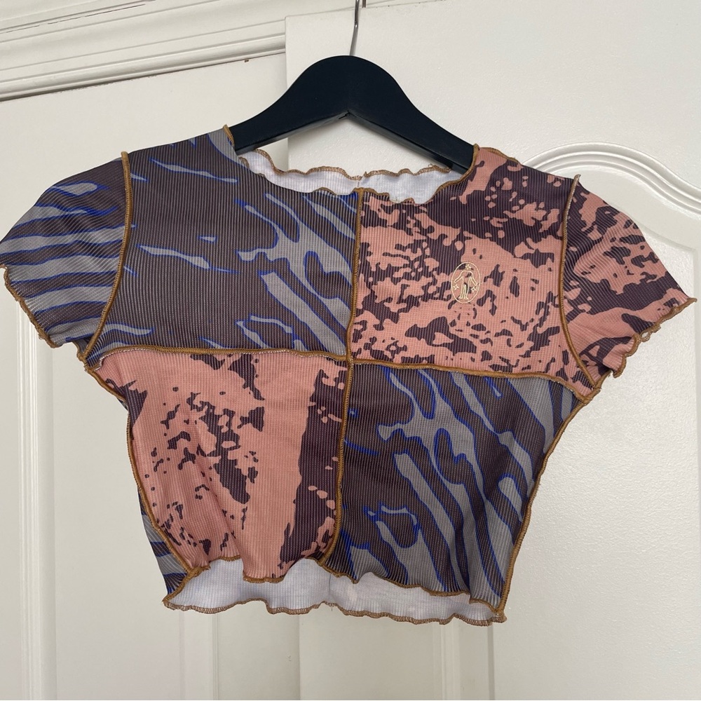 Untitled Artworks Tie Dye Crop Top Sz Small